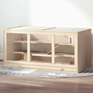 Hamsterkäfig 115x57x55cm Naturholz