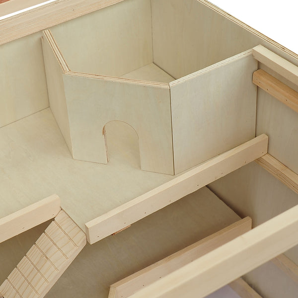 Hamsterkäfig 115x57x55cm Naturholz