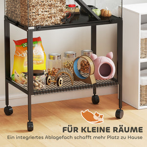 Hamsterkäfig mit 3 Ebenen und Zubehör für Kleintiere