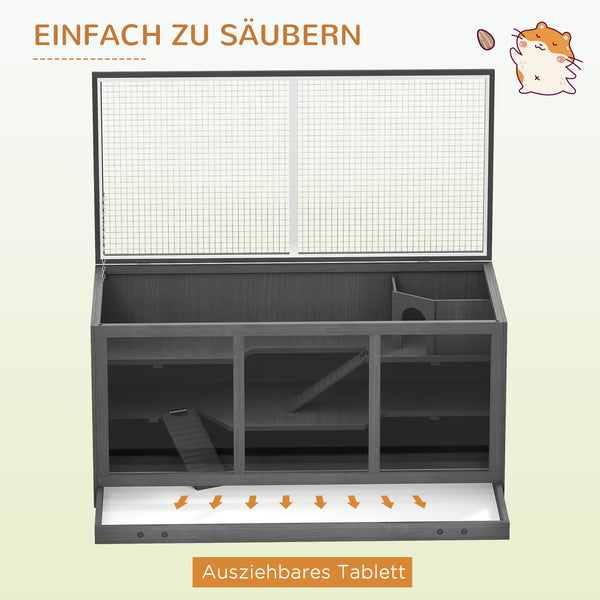 Hamsterkäfig abschliessbar pflegeleicht für Kleintiere aus Holz