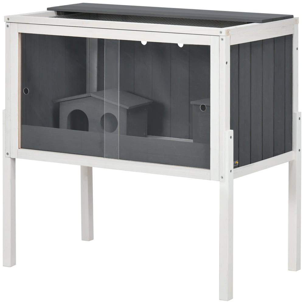 Hamsterkäfig gross für Zwerghamster aus Holz und Acryl