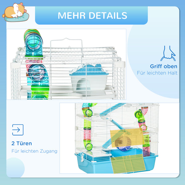 Hamsterkäfig mehrstöckig mit Zubehör für Hamster und Mäuse