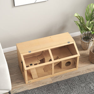 Hamsterkäfig mit Plattform Hängebrücke und Hütte für Hamster