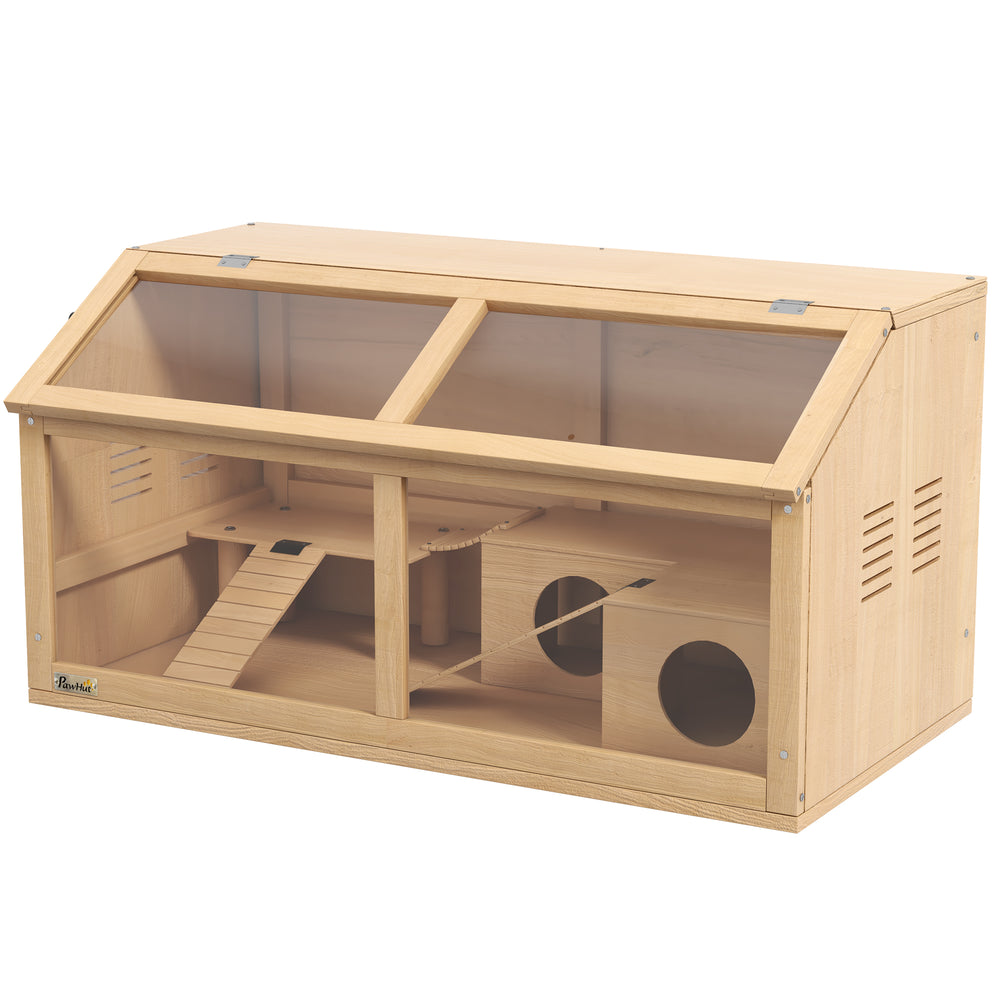 Hamsterkäfig mit Plattform Hängebrücke und Hütte für Hamster