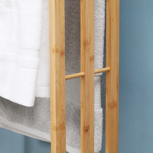 Handtuchhalter Freistehend 3 Stangen Bambus