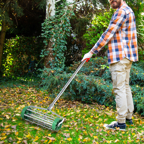 Handvertikutierer Rasenlüfter mit Stachelwalze für Gartenpflege