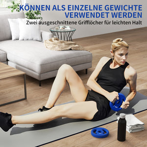 Hantelgewichte 2er-Set 2x5kg Ø30mm Blau