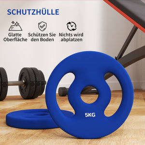 Hantelgewichte 2er-Set 2x5kg Ø30mm Blau