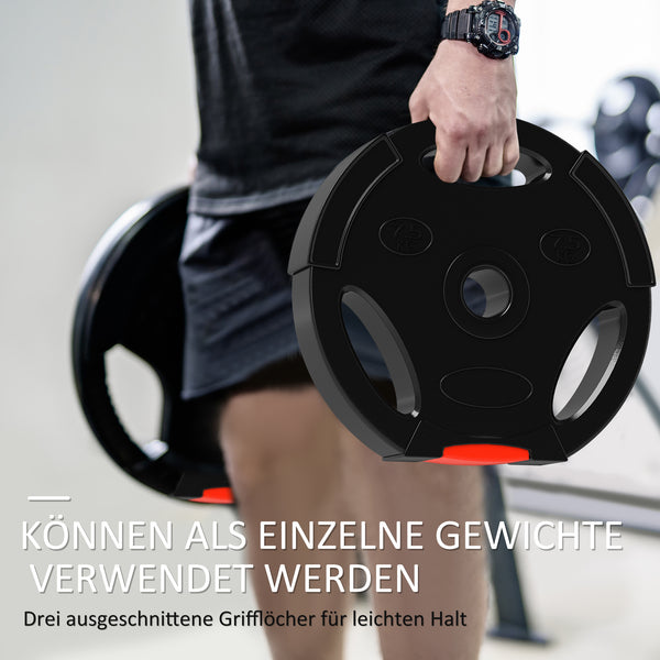 Hantelgewichte 4er-Set 2x5/75kg Ø 30mm Schwarz