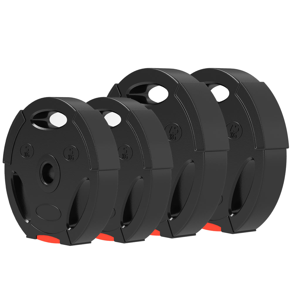 Hantelgewichte 4er-Set 2x5/75kg Ø 30mm Schwarz
