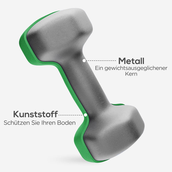Hanteln Set 6 Kurzhanteln 2x1kg 2x3kg 2x5kg mit Hantelständer