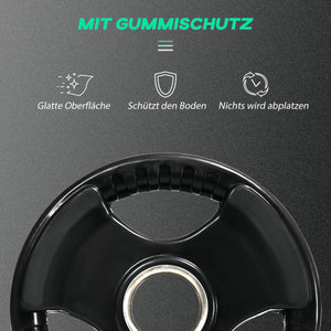 Hantelscheiben 2x5kg gummiert Tri-Grip für Training
