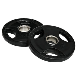 Hantelscheiben 2x5kg gummiert Tri-Grip für Training