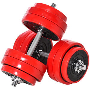 Hantelset Kurzhantel Langhantel 2-in-1 verstellbar für Fitness Zuhause