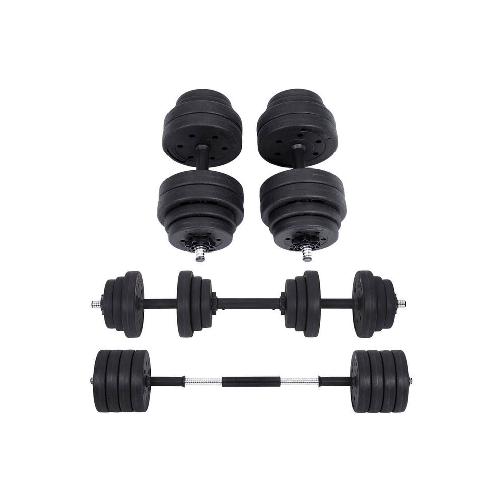 Dumbbell set 2x15kg with barbell