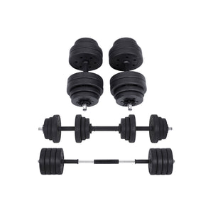 Hantelset 2x15kg mit Langhantel