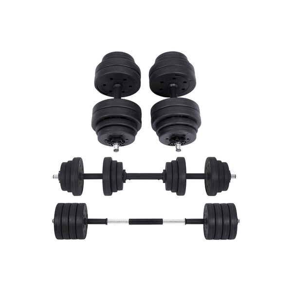 Hantelset 2x15kg mit Langhantel
