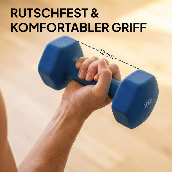 Hantelset Kurzhanteln 3 Paar mit Ständer für Fitness 1-5kg