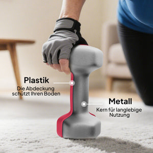 Hantelset Kurzhanteln 3 Paar mit Ständer für Fitness 1-5kg