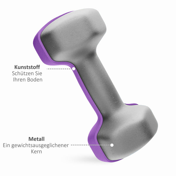Hantelset mit Aufbewahrung für Fitness Training verschiedene Gewichte