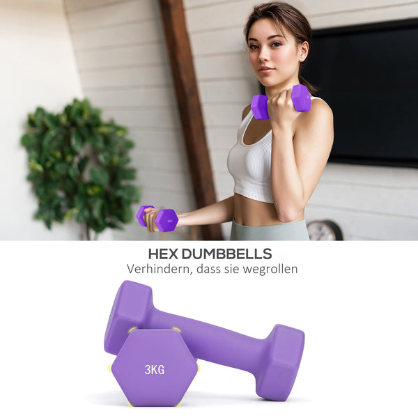 Hantelset mit Aufbewahrung für Fitness Training verschiedene Gewichte