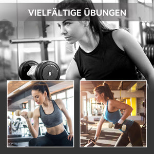 Hantelset Hexagon mit Koffer für Krafttraining 0,5-10kg Gusseisen