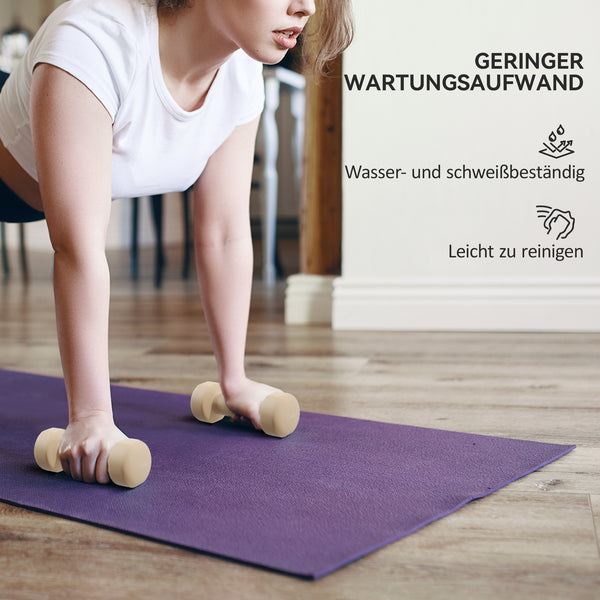 Hantelset Hexagon mit Koffer für Krafttraining 0,5-10kg Gusseisen