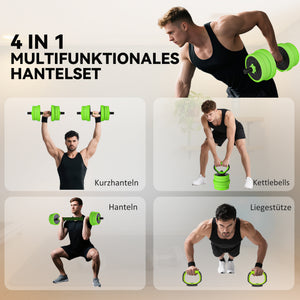 Hantel Set Kurzhantel Langhantel Kettlebell verstellbar 20kg