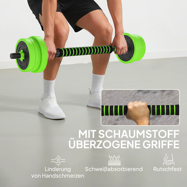 Hantel Set Kurzhantel Langhantel Kettlebell verstellbar 20kg