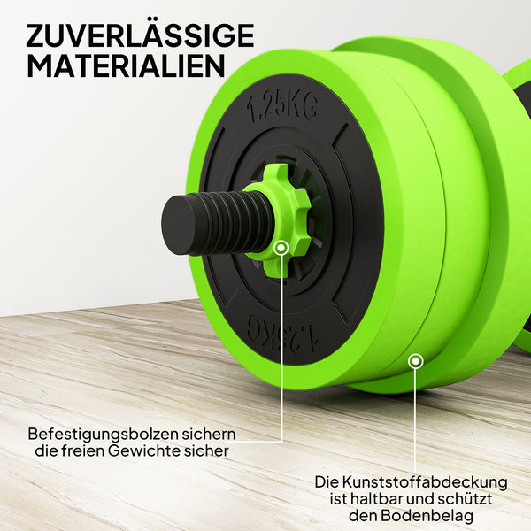 Hantel Set Kurzhantel Langhantel Kettlebell verstellbar 20kg