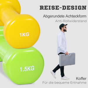 Hantelset mit Koffer 4 Paare tragbar vielseitig