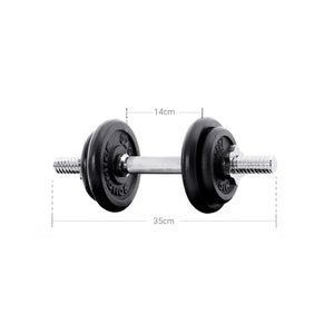 Hantelset Langhantel 2-in-1 2x10kg