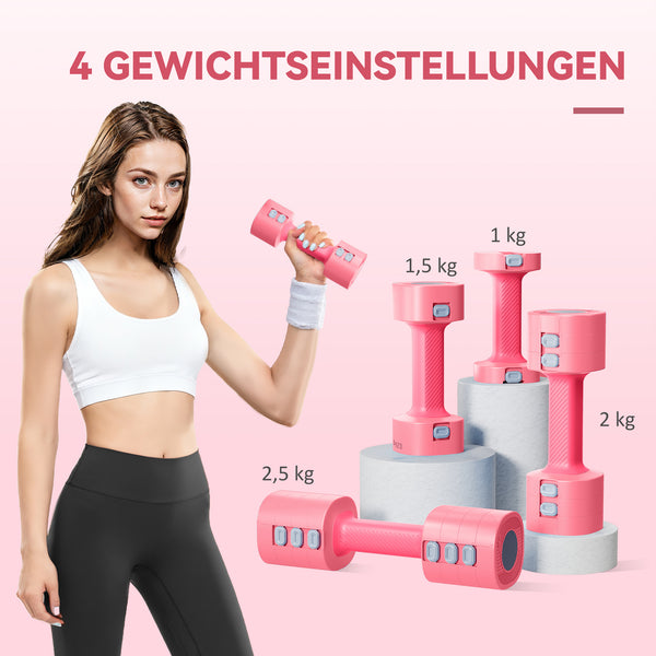 Hantelset verstellbar mit Metallkern für Fitness Zuhause