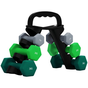 Hantelset mit Ständer 6 Kurzhanteln für Fitness 1-3kg
