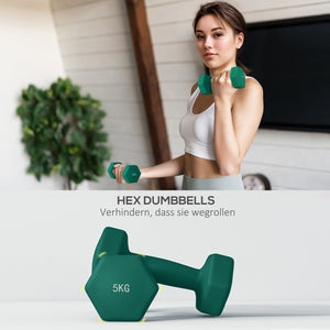 Hantelset mit Ständer 6 Kurzhanteln für Fitness Training