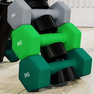 Hantelset mit Ständer 6 Kurzhanteln für Fitness Training