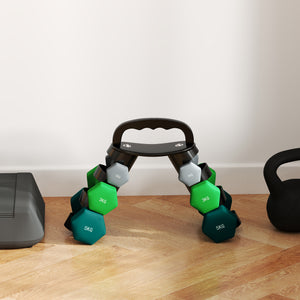 Hantelset mit Ständer 6 Kurzhanteln für Fitness und Training