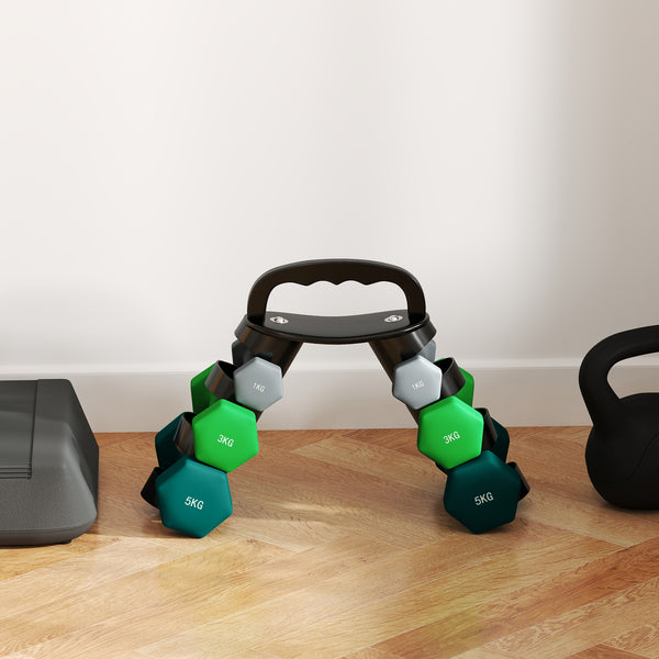 Hantelset mit Ständer 6 Kurzhanteln für Fitness und Training