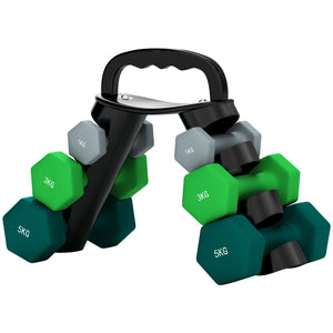 Hantelset mit Ständer 6 Kurzhanteln für Fitness und Training