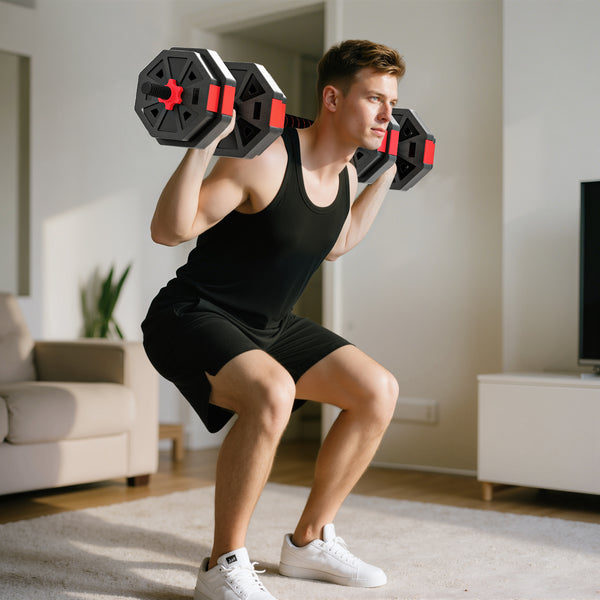 Hantelset verstellbar für Krafttraining zuhause 15kg