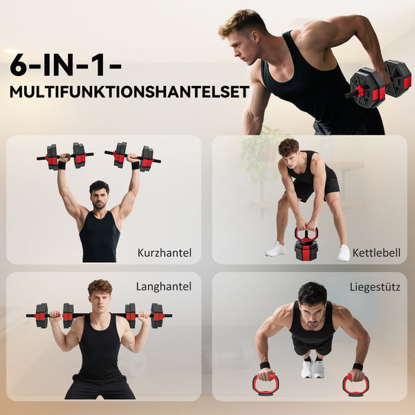 Hantelset verstellbar für Krafttraining zuhause 15kg