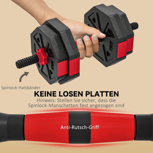 Hantelset verstellbar für Krafttraining zuhause 15kg