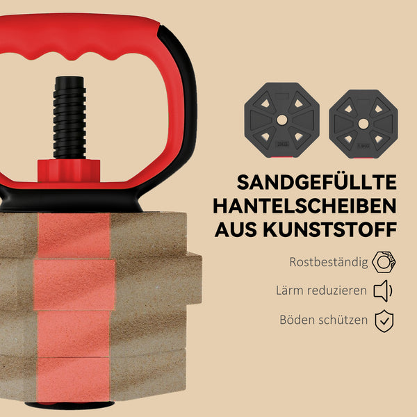 Hantelset verstellbar für Krafttraining zuhause 15kg