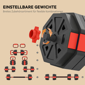 Hantelset verstellbar für Krafttraining zuhause 25kg