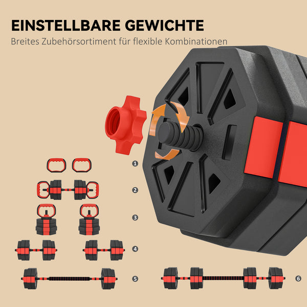 Hantelset verstellbar für Krafttraining zuhause 25kg