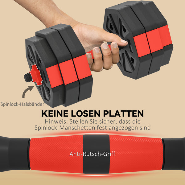 Hantelset verstellbar für Krafttraining zuhause 25kg
