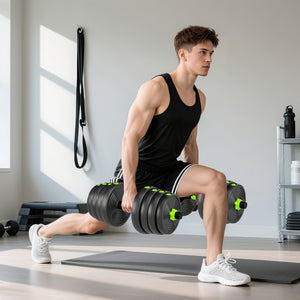 Hantelset Kurzhantel Langhantel verstellbar für Krafttraining 30kg