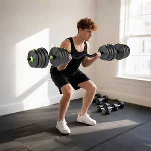 Hantelset Kurzhantel Langhantel verstellbar für Krafttraining 30kg