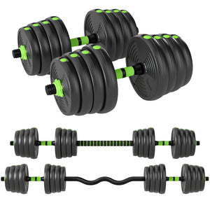 Hantelset Kurzhantel Langhantel verstellbar für Krafttraining 30kg