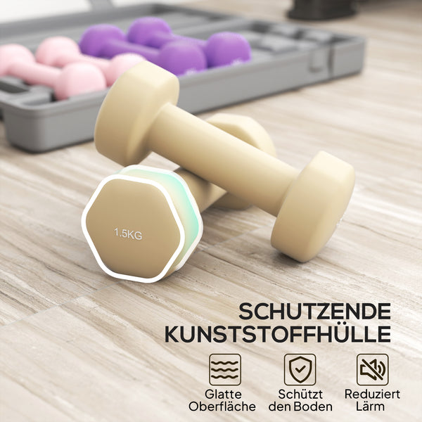 Hantelset verstellbar mit Koffer für Fitness und Zuhause